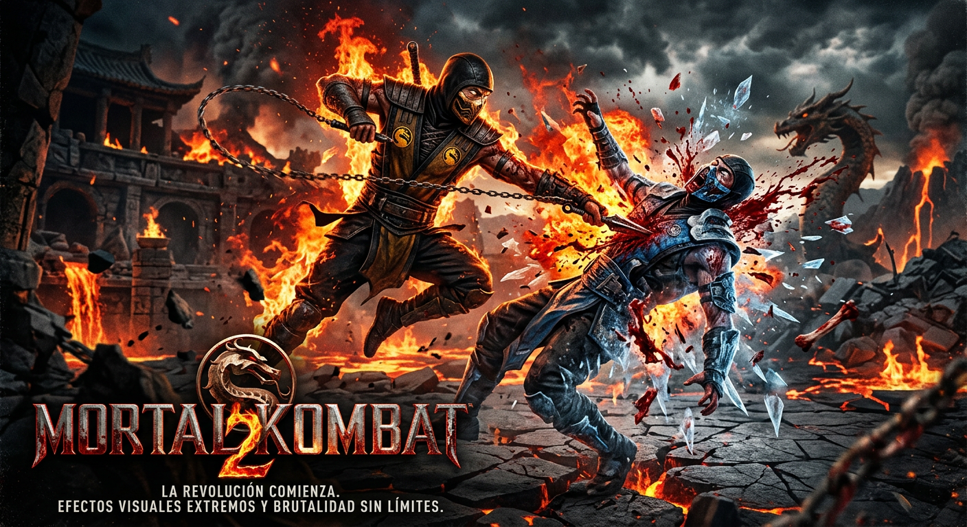 🔥 Mortal Kombat 2 promete revolucionar el cine con tecnología brutal y efectos visuales extremos